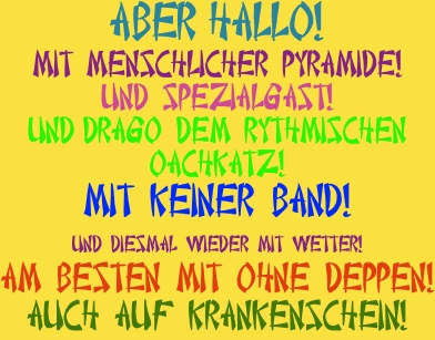 ABER HALLO! mit Menschlicher Pyramide!  Und Spezialgast! UND Dr